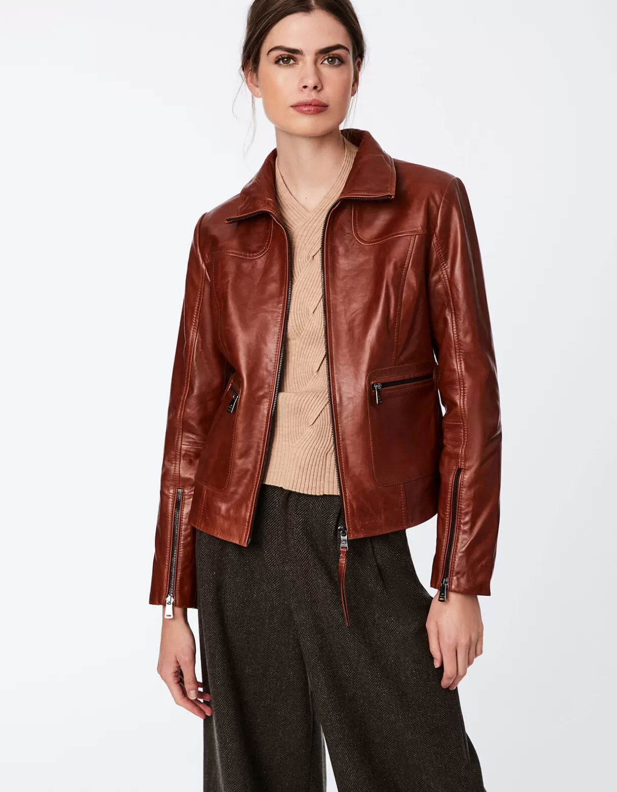 Women Bernardo Fashions Leather>Boston Common Leather Jacket