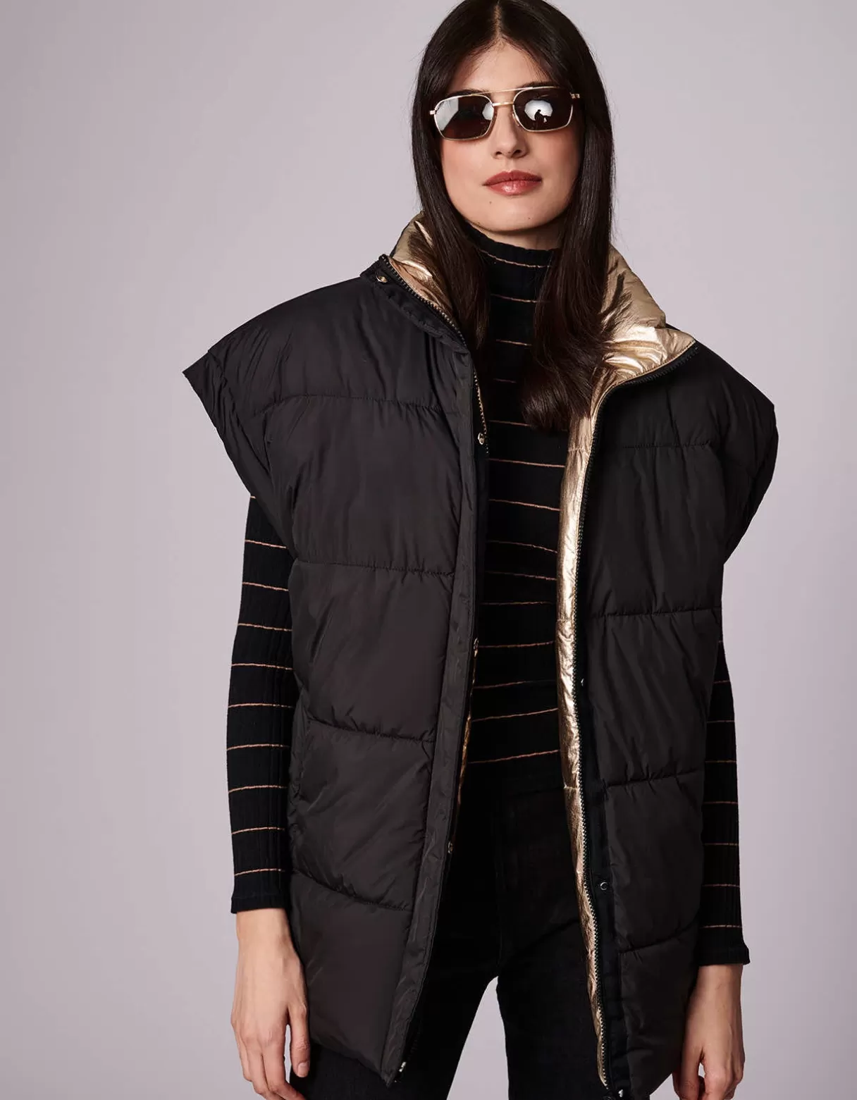 Women Bernardo Fashions Vests>Chalet Chic Reversible Puffer Vest