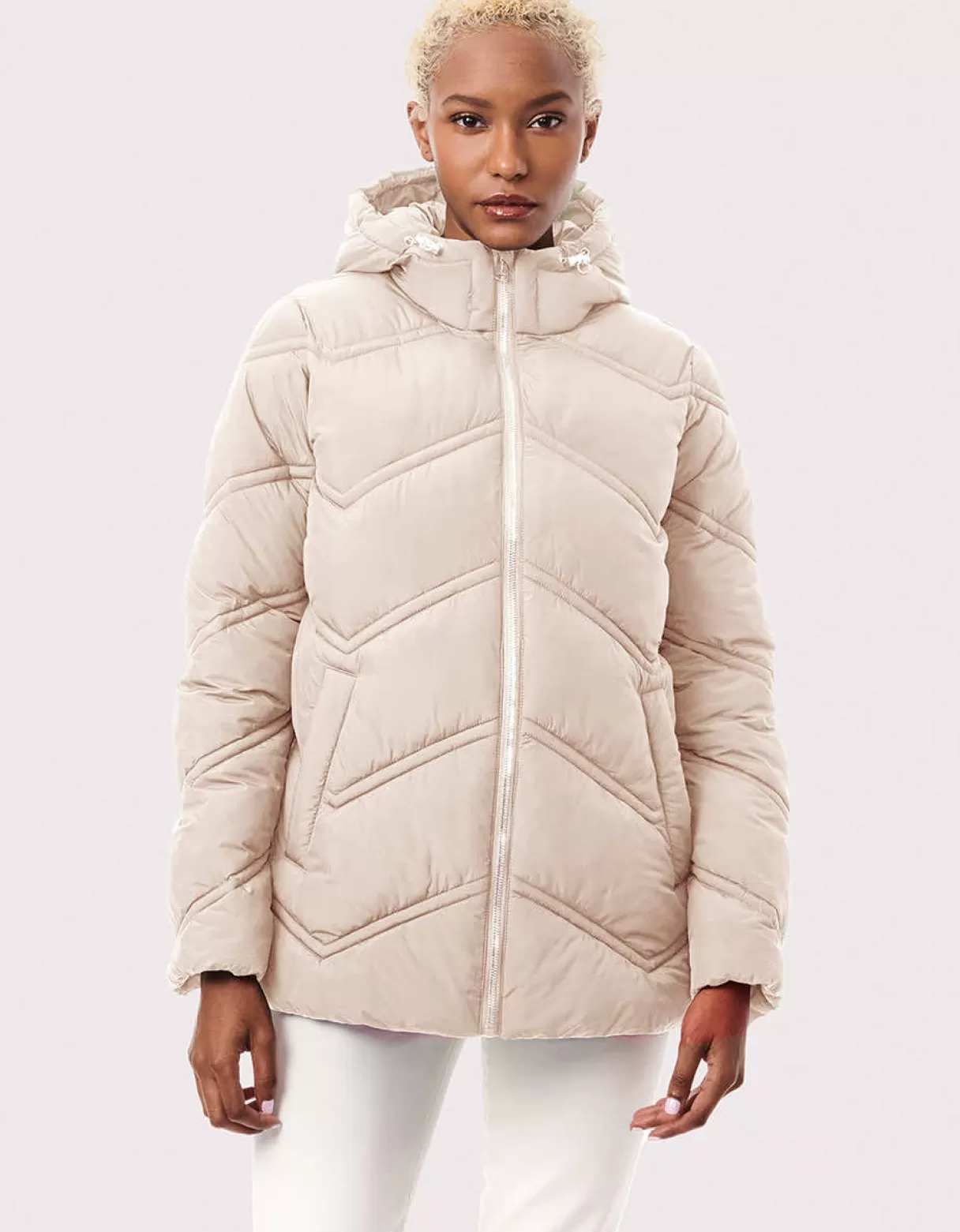 Women Bernardo Fashions Jackets>Classic Chevron Puffer Jacket