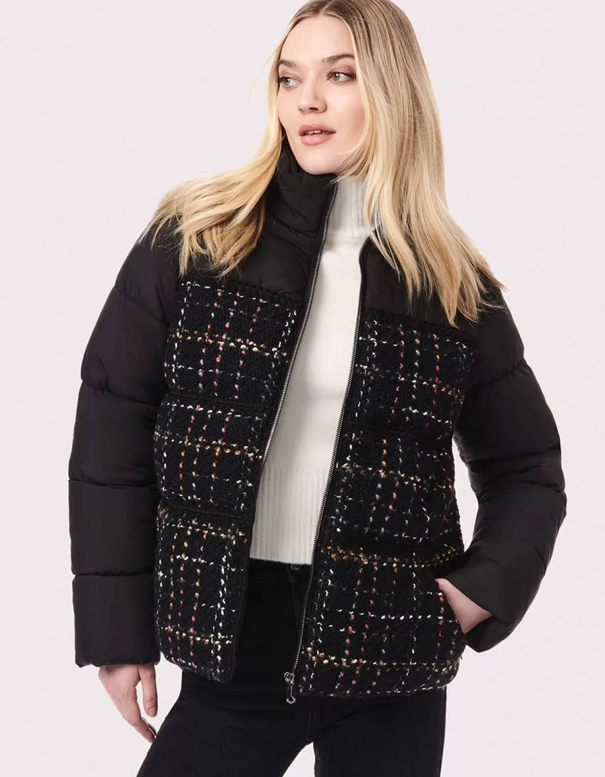 Women Bernardo Fashions Jackets>Country Combo Puffer Jacket