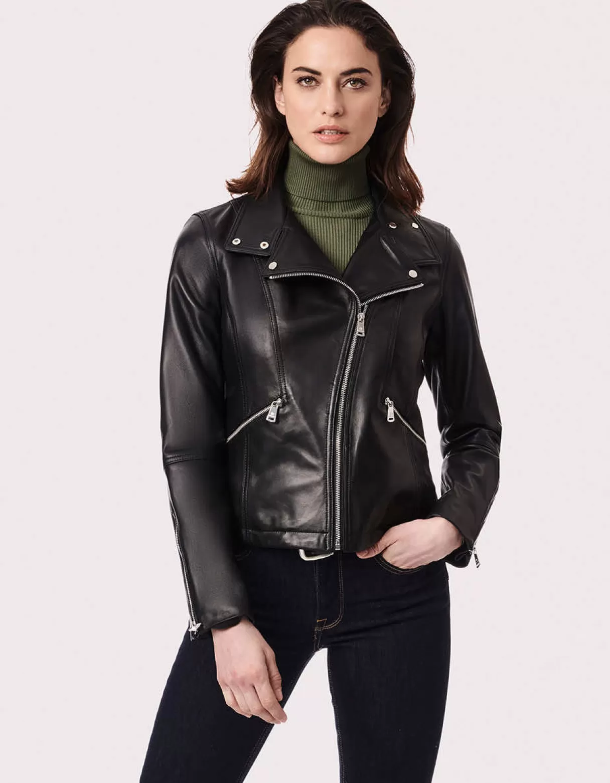 Women Bernardo Fashions Leather>Edge City Moto Leather Jacket