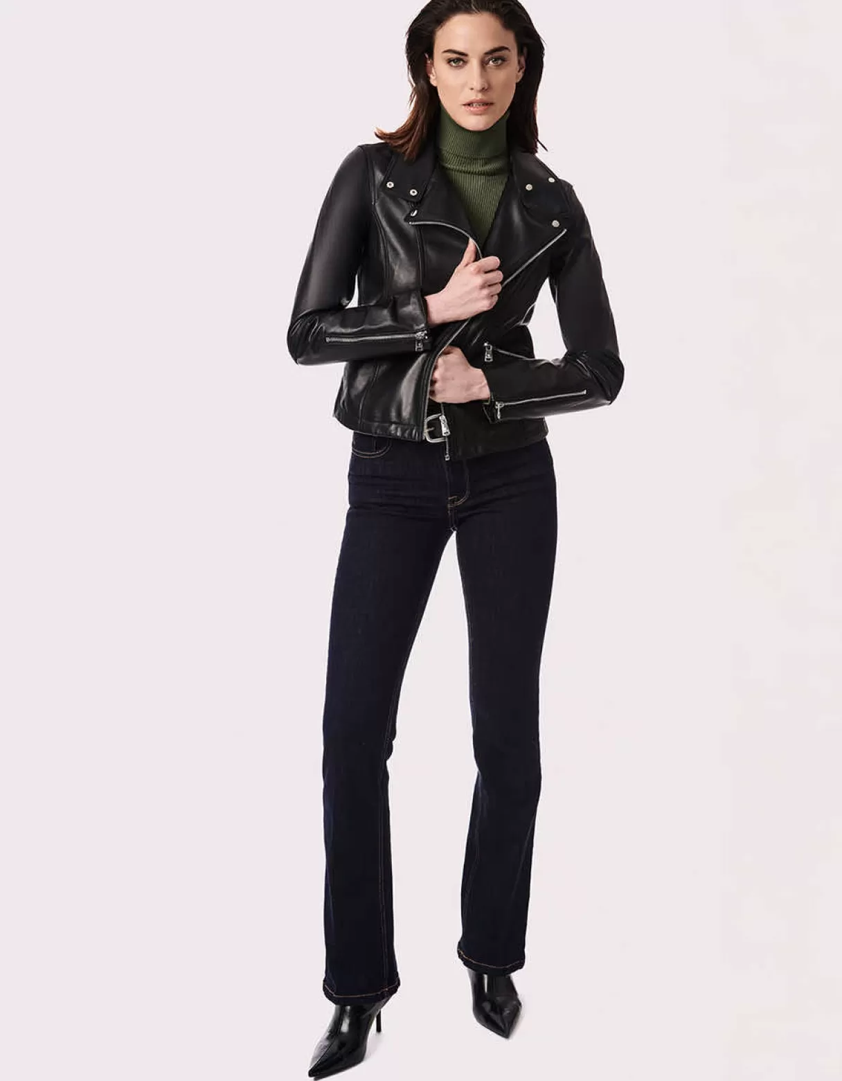 Women Bernardo Fashions Leather>Edge City Moto Leather Jacket