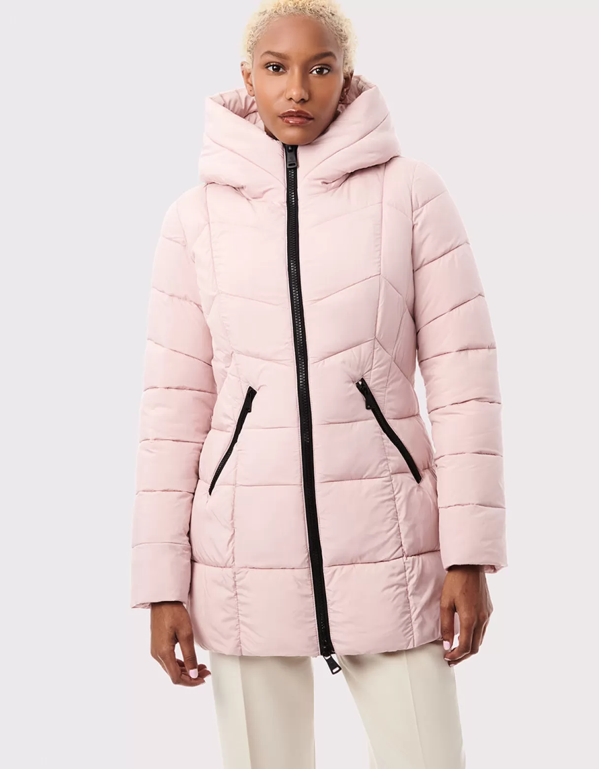 Women Bernardo Fashions Jackets>Fab Funnel Quilted Puffer Jacket