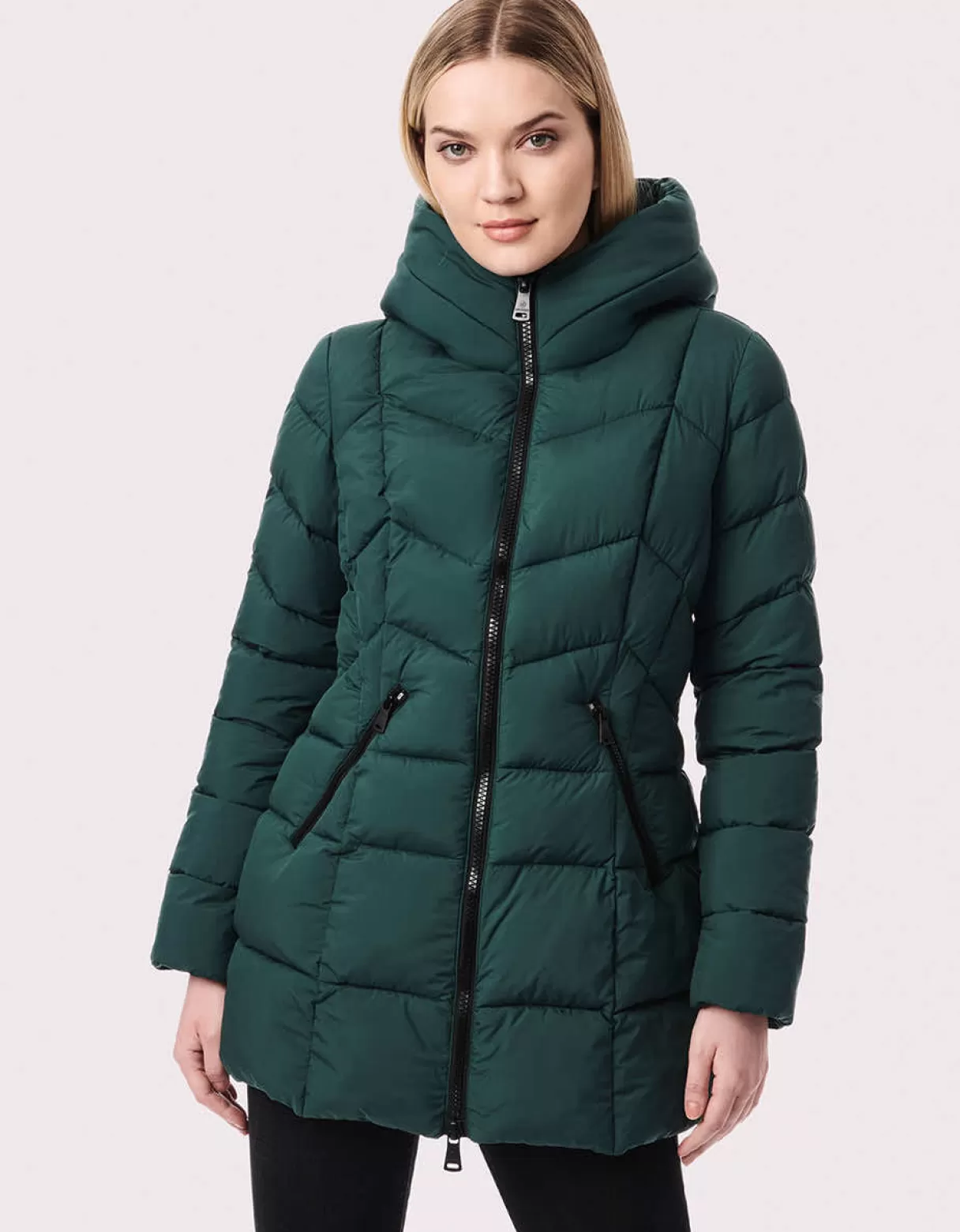 Women Bernardo Fashions Jackets>Fab Funnel Quilted Puffer Jacket