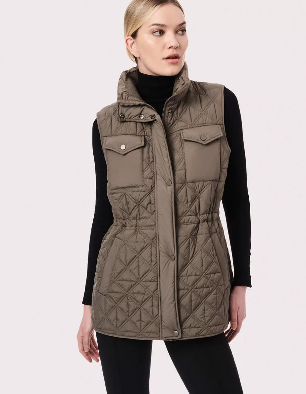 Women Bernardo Fashions Vests>Glamp Utility Puffer Vest