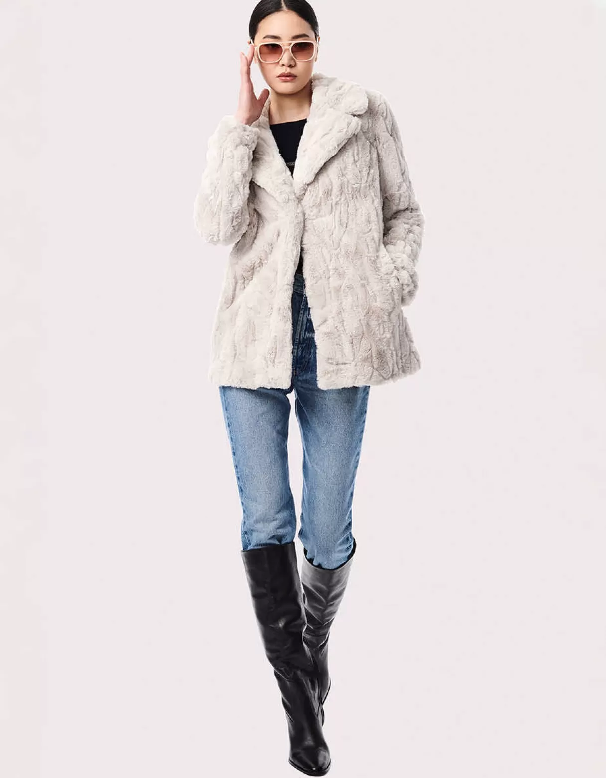 Women Bernardo Fashions Vegan Fur>Hygge Chic Vegan Fur Jacket