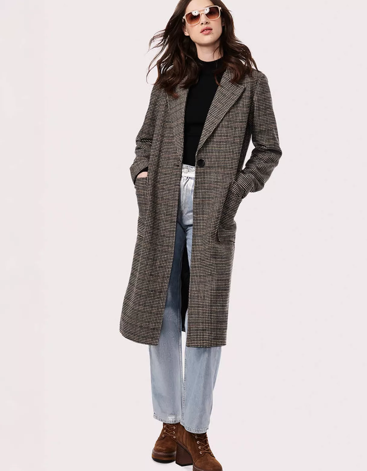 Women Bernardo Fashions Wool>Jackson Houndstooth Wool Coat