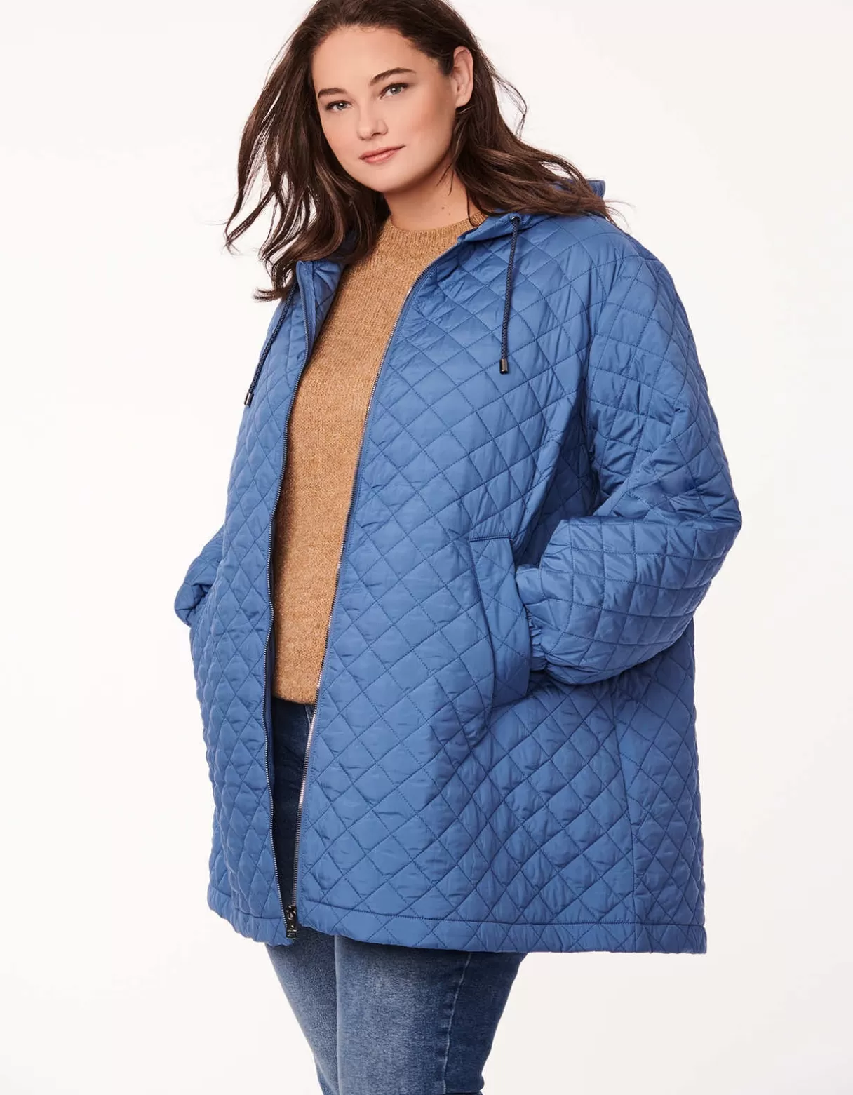 Women Bernardo Fashions Walkers>Lite Quilted Coat - Curve