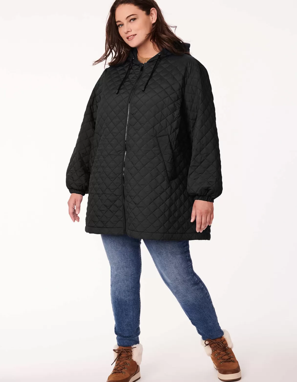 Women Bernardo Fashions Walkers>Lite Quilted Coat - Curve