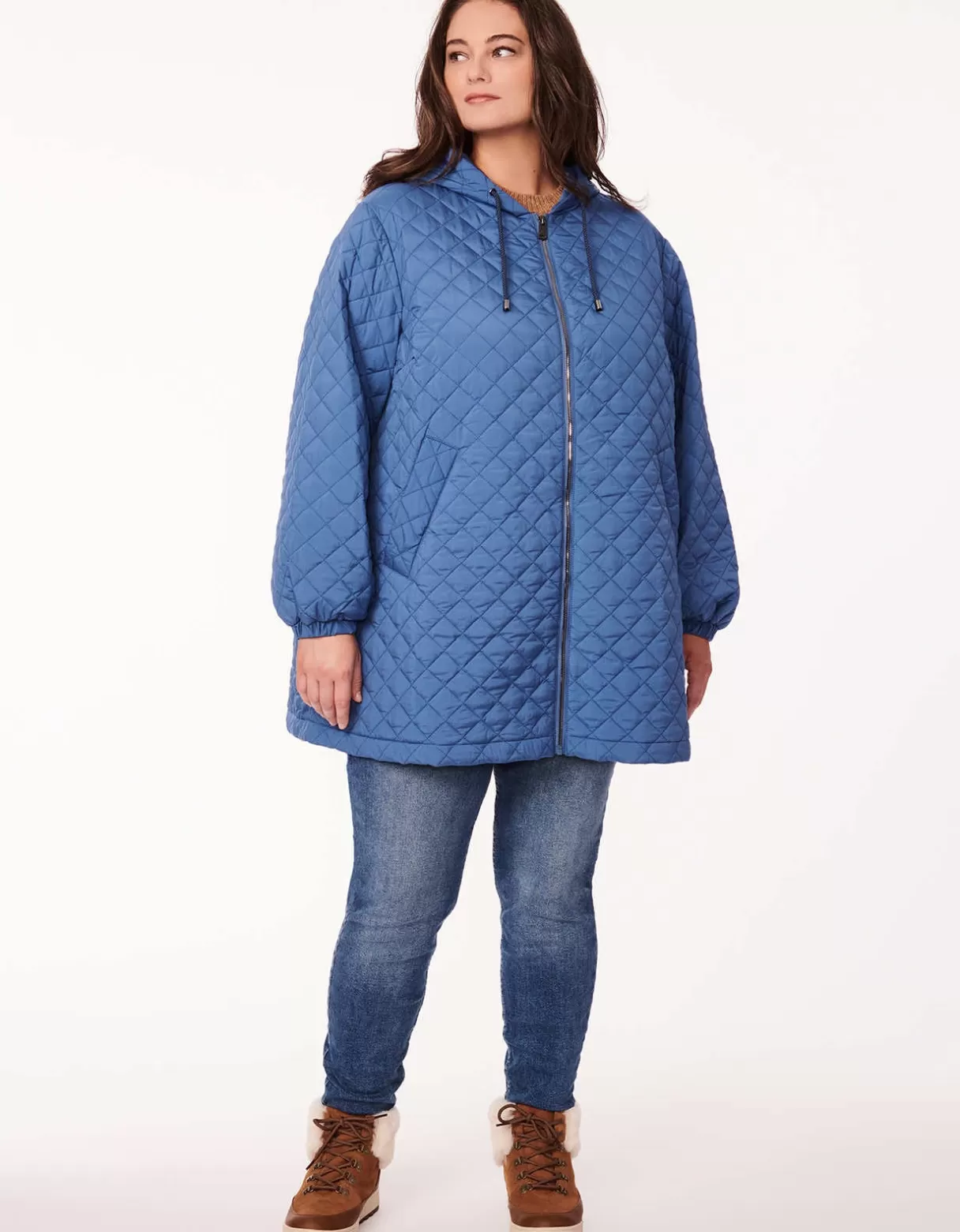 Women Bernardo Fashions Walkers>Lite Quilted Coat - Curve