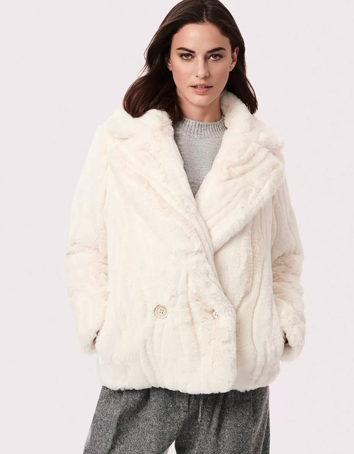 Women Bernardo Fashions Vegan Fur>Luxe Touch Vegan Fur Jacket