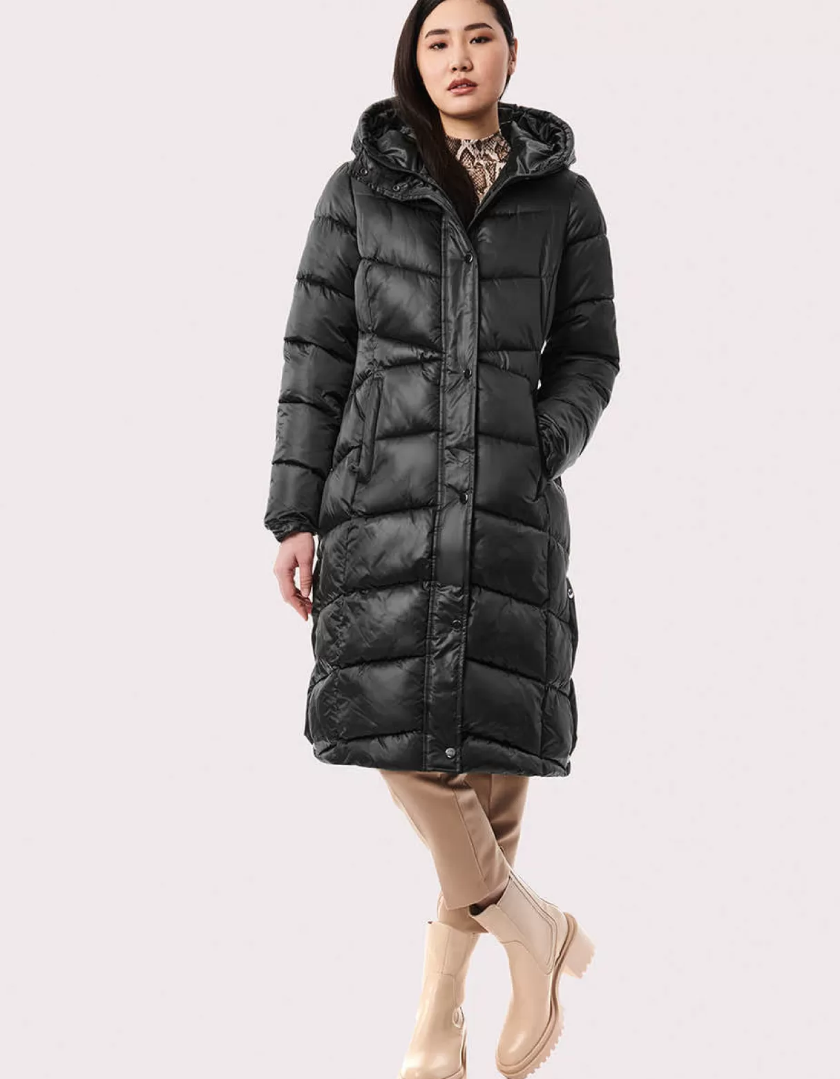 Women Bernardo Fashions Long Coats>Manhattan Matte Long Puffer Coat