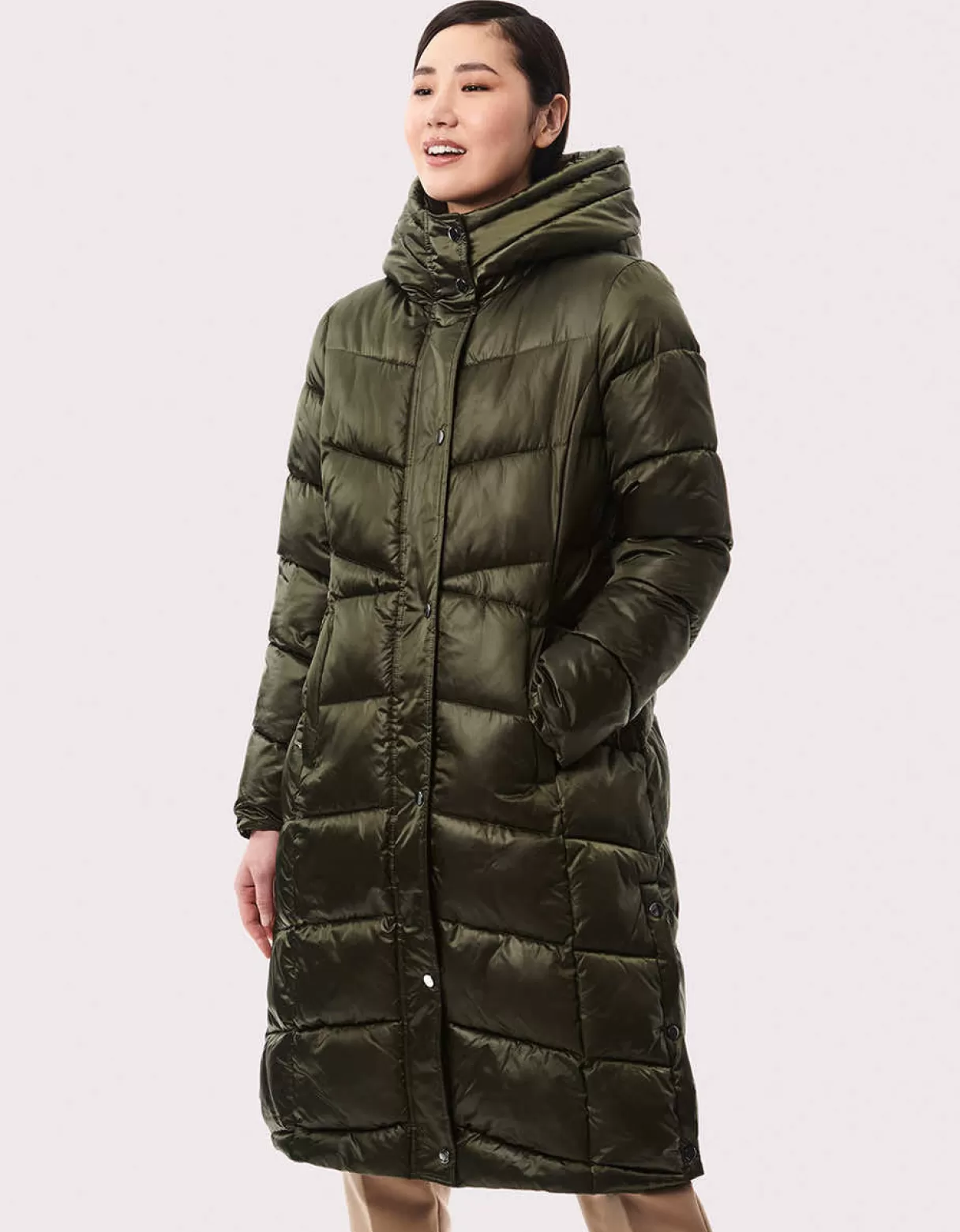 Women Bernardo Fashions Long Coats>Manhattan Matte Long Puffer Coat