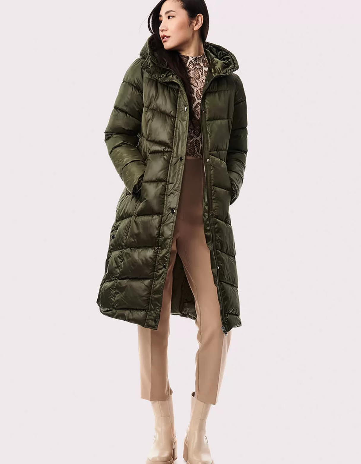 Women Bernardo Fashions Long Coats>Manhattan Matte Long Puffer Coat