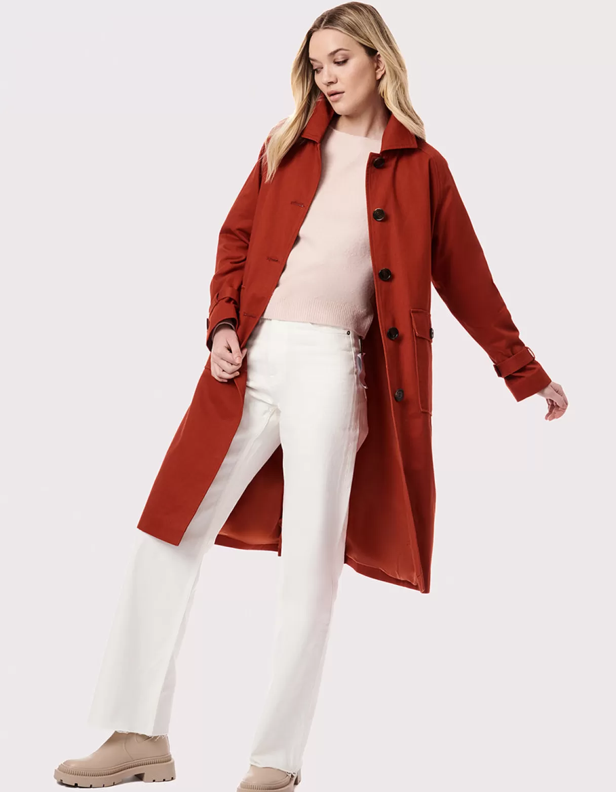 Women Bernardo Fashions Rain Or Shine>Mayfair Long Utility Coat