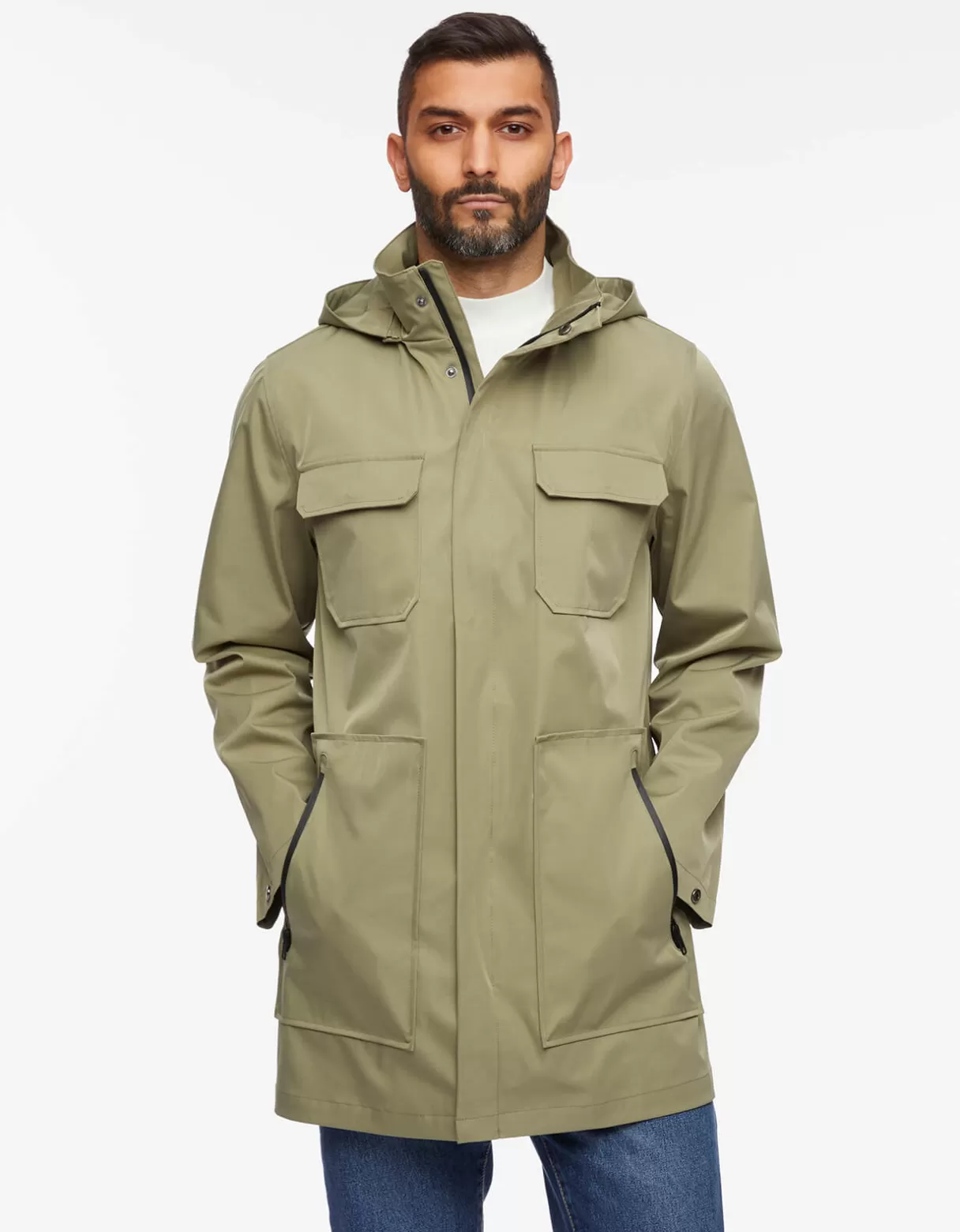 Men Bernardo Fashions Men>Men'S Getaway Removable Hood Rain Jacket