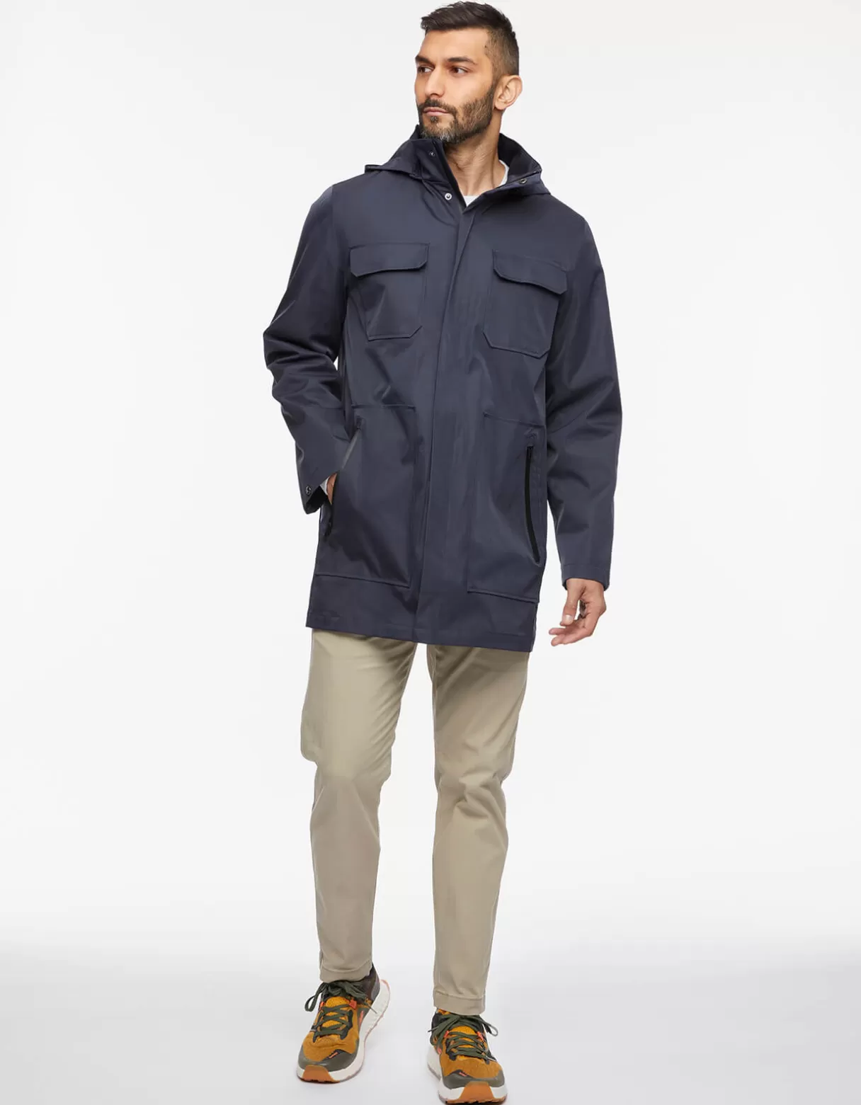 Men Bernardo Fashions Men>Men'S Getaway Removable Hood Rain Jacket