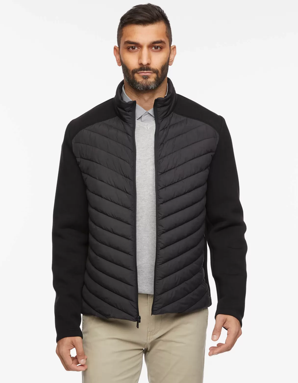 Men Bernardo Fashions Men>Men'S Modern Neoprene Puffer Jacket