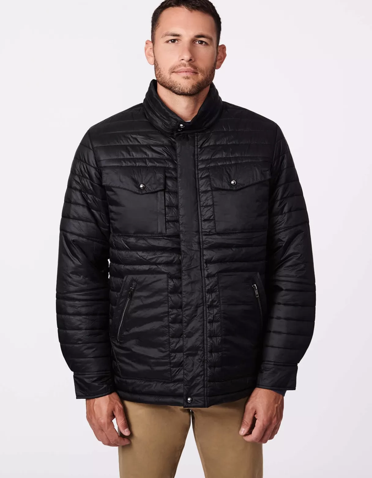 Men Bernardo Fashions Men>Men'S Pocket Row Puffer Jacket