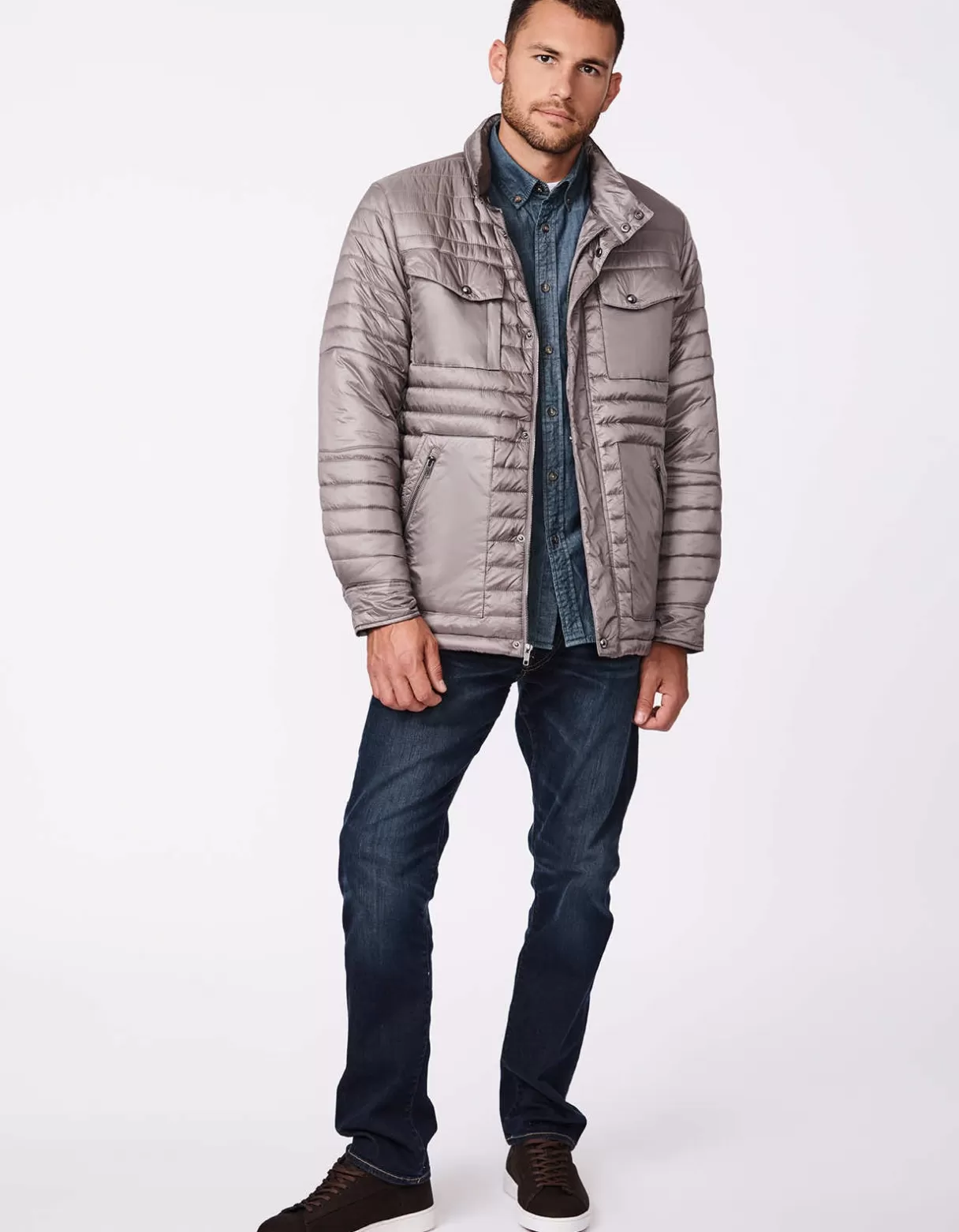 Men Bernardo Fashions Men>Men'S Pocket Row Puffer Jacket