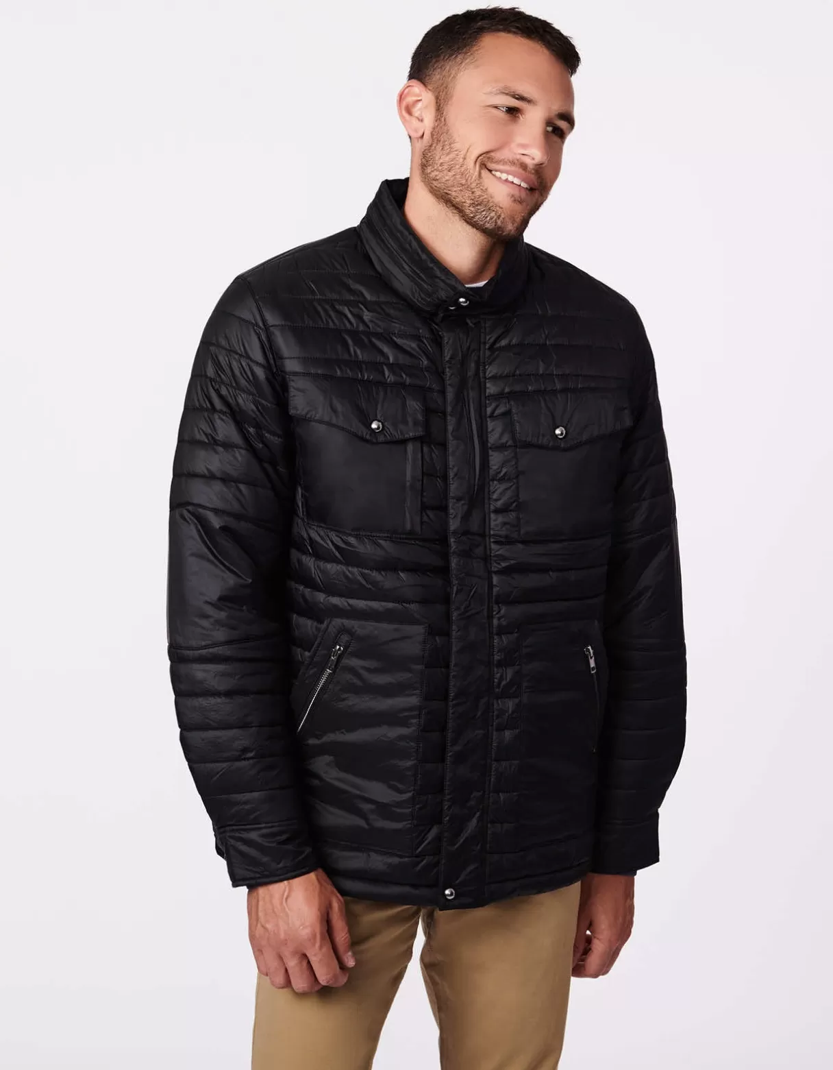 Men Bernardo Fashions Men>Men'S Pocket Row Puffer Jacket