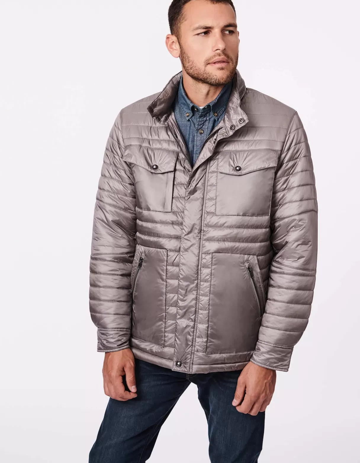 Men Bernardo Fashions Men>Men'S Pocket Row Puffer Jacket