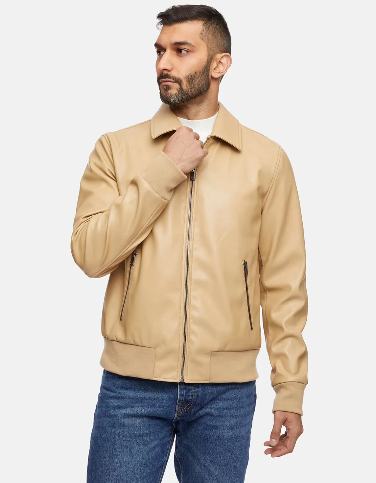 Men Bernardo Fashions Men>Men'S Vegan Leather Jacket