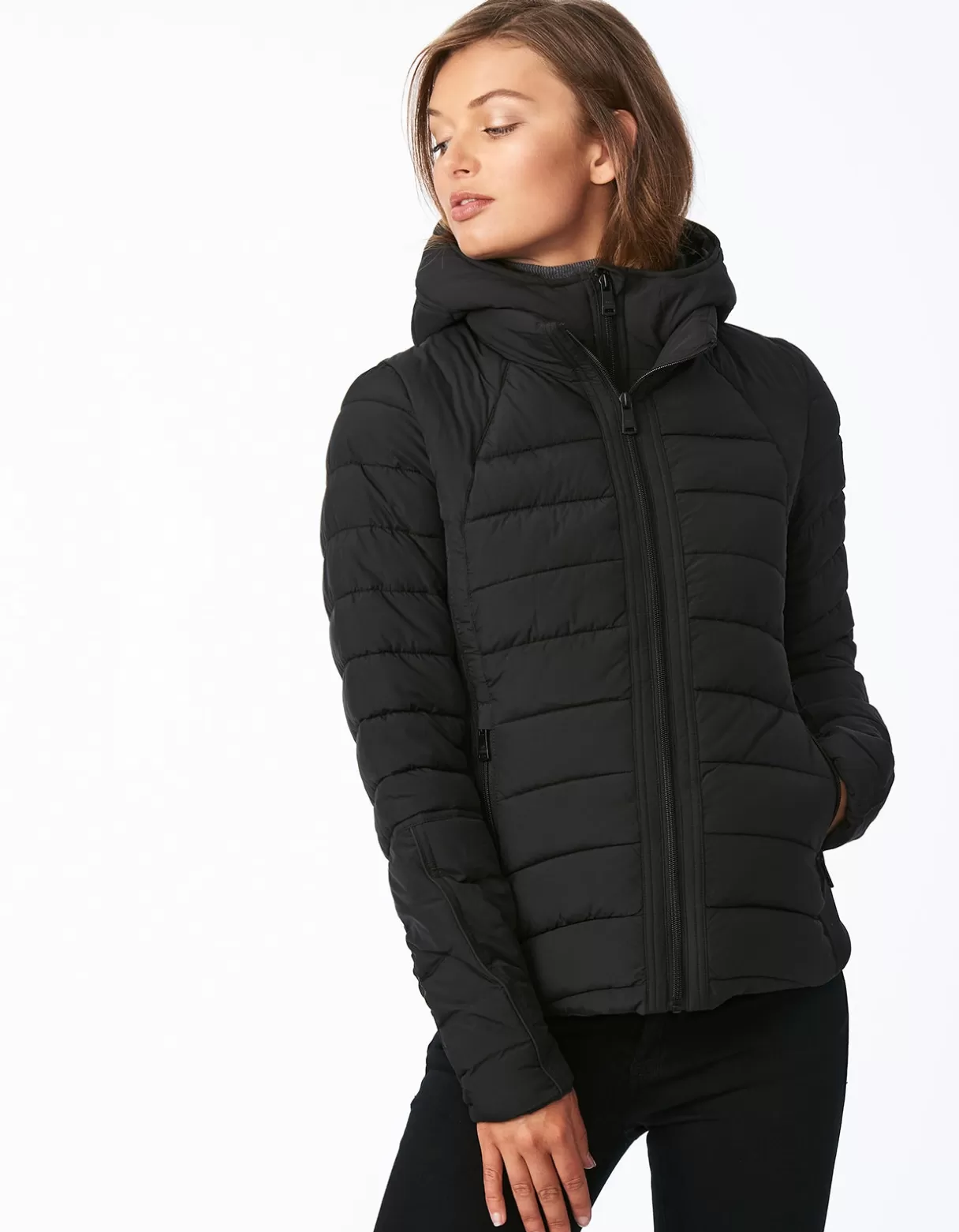 Women Bernardo Fashions Performance>Neo Active Double Up Hooded Puffer