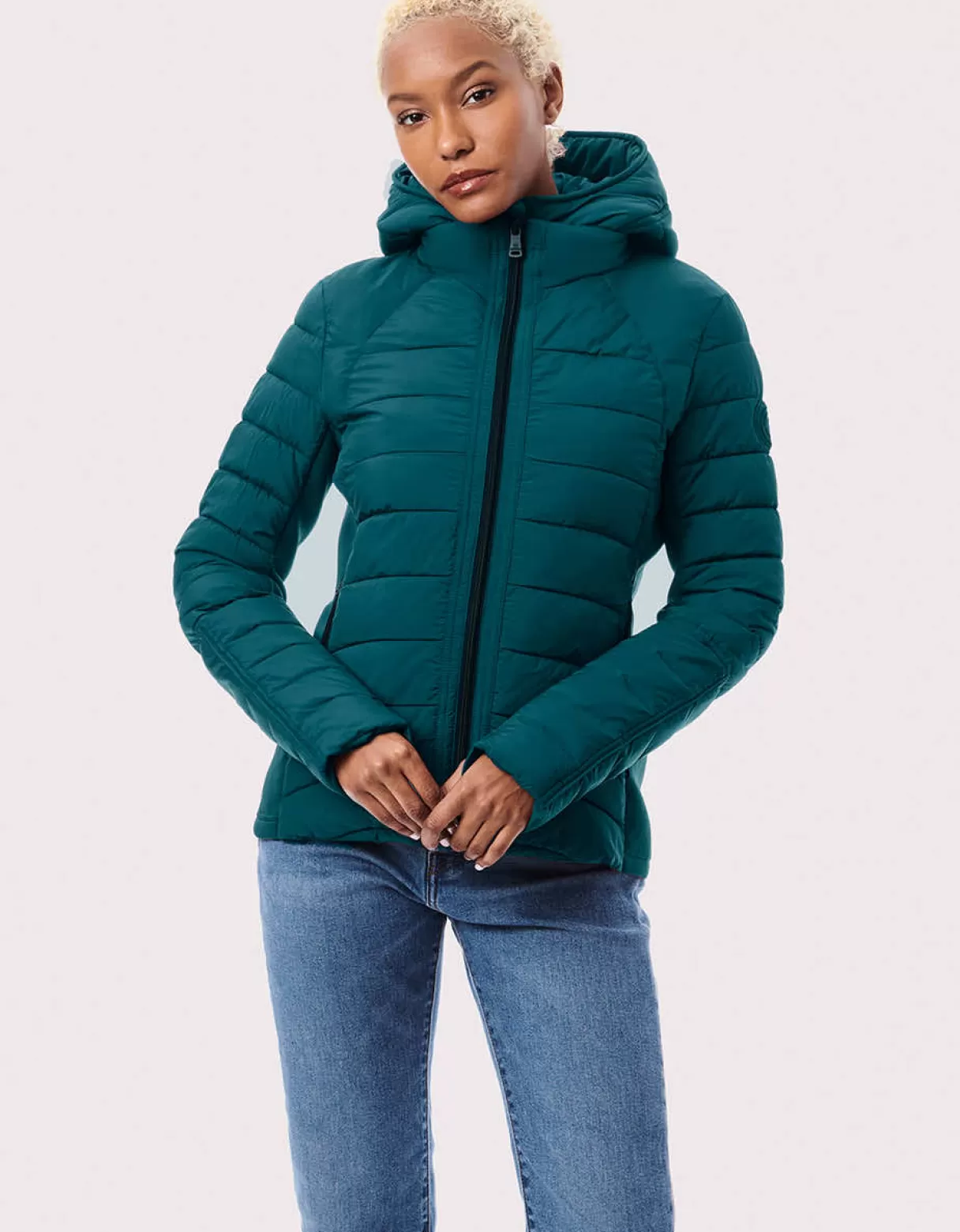 Women Bernardo Fashions Jackets>Neo Active Double Up Hooded Puffer