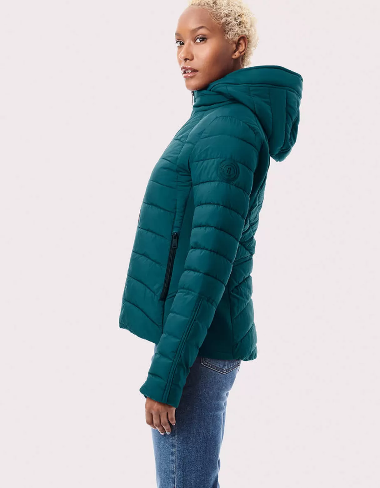 Women Bernardo Fashions Jackets>Neo Active Double Up Hooded Puffer