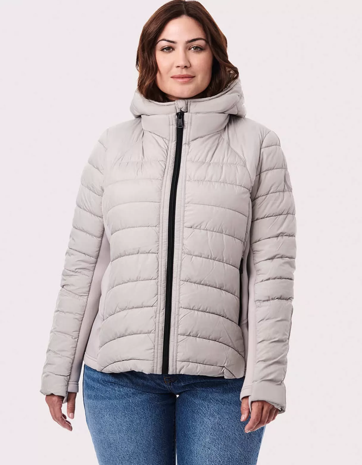 Women Bernardo Fashions Performance>Neo Active Double Up Hooded Puffer - Curve