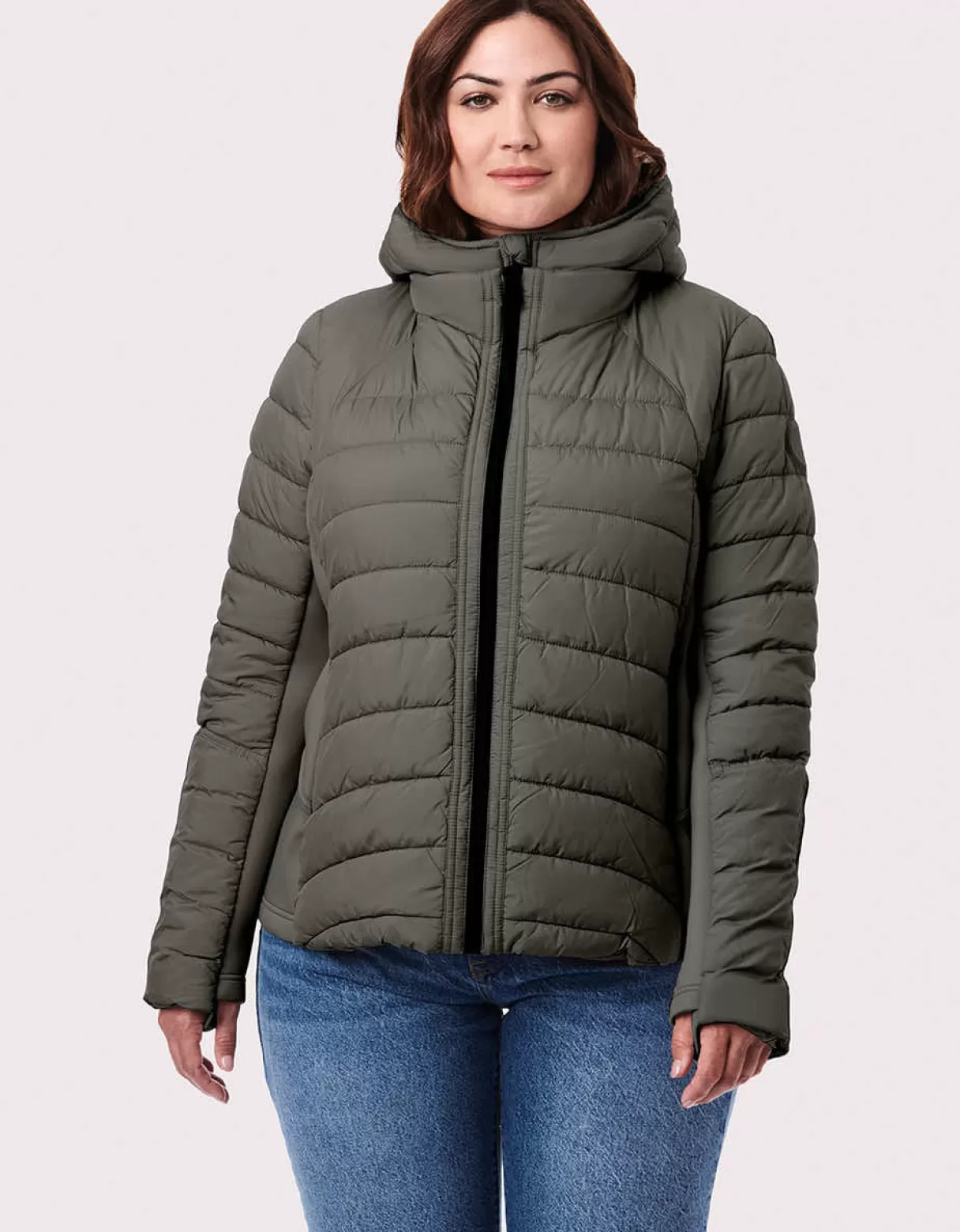 Women Bernardo Fashions Jackets>Neo Active Double Up Hooded Puffer - Curve