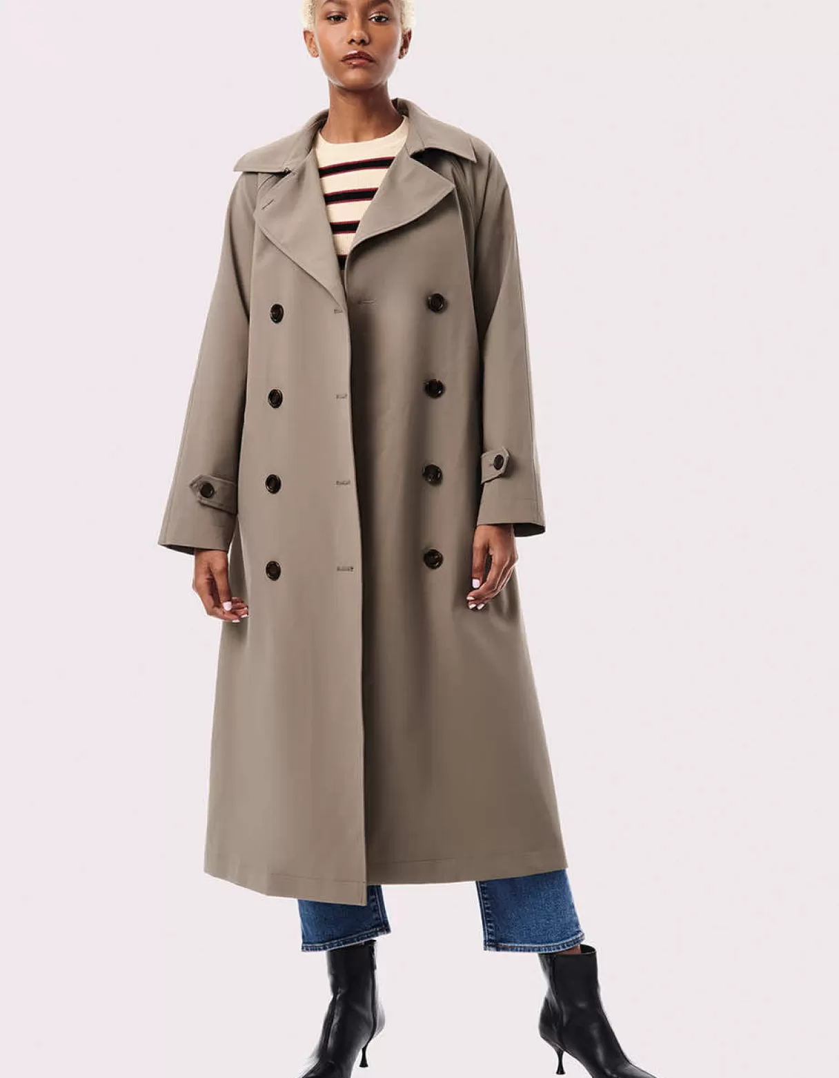 Women Bernardo Fashions Rain Or Shine>On The Go Belted Trench Rain Coat