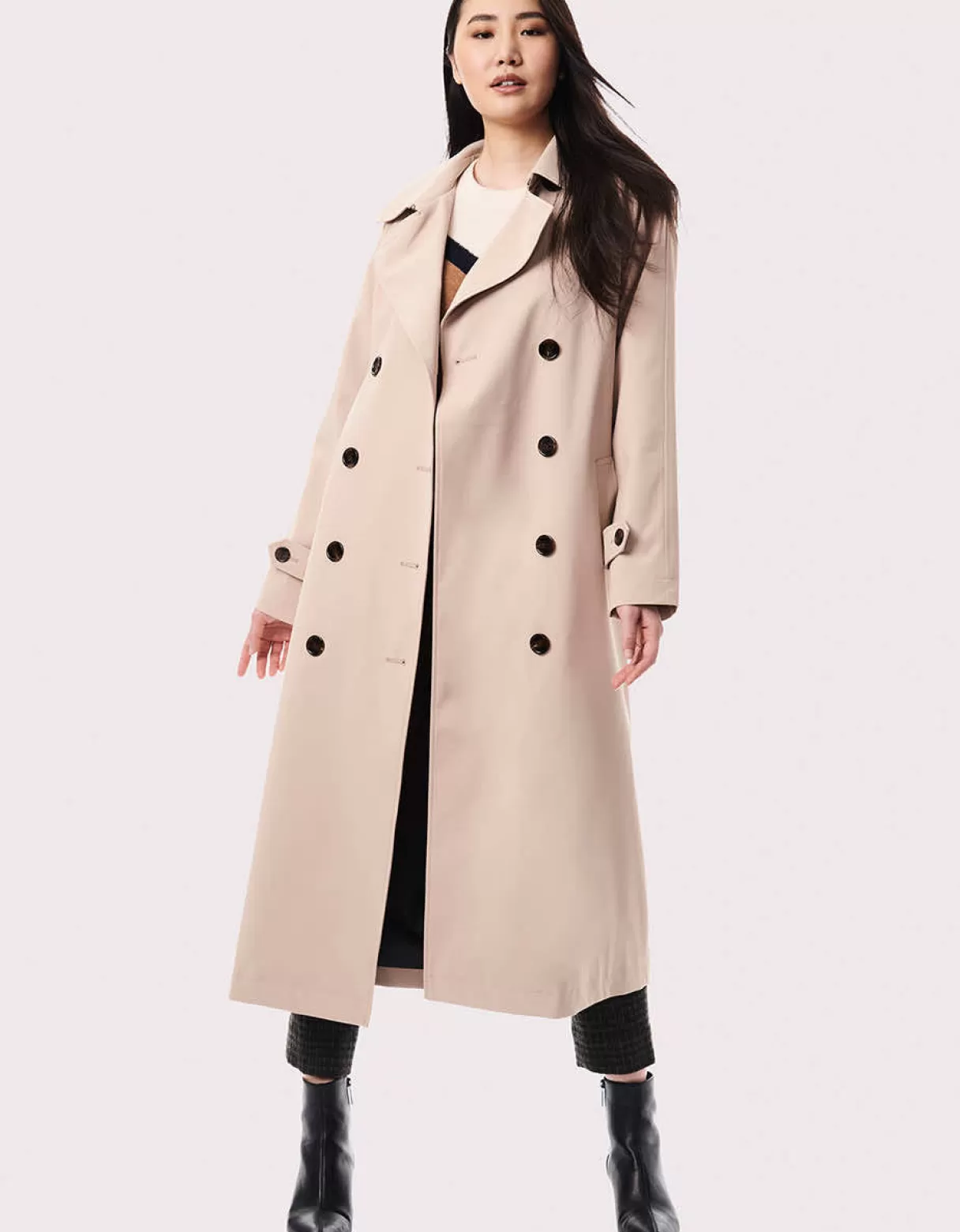 Women Bernardo Fashions Rain Or Shine>On The Go Belted Trench Rain Coat