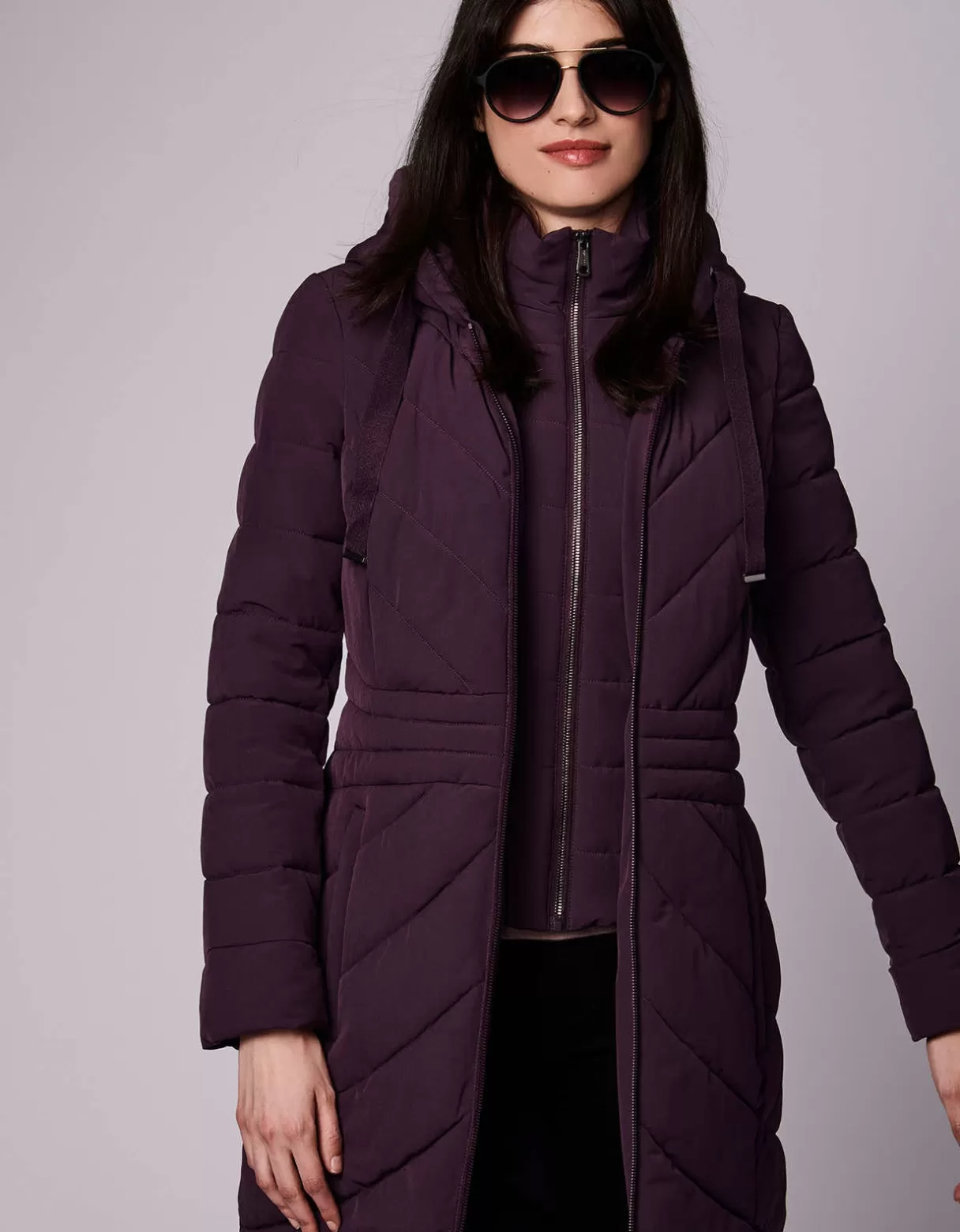 Women Bernardo Fashions Walkers>Removable Bib Puffer Jacket