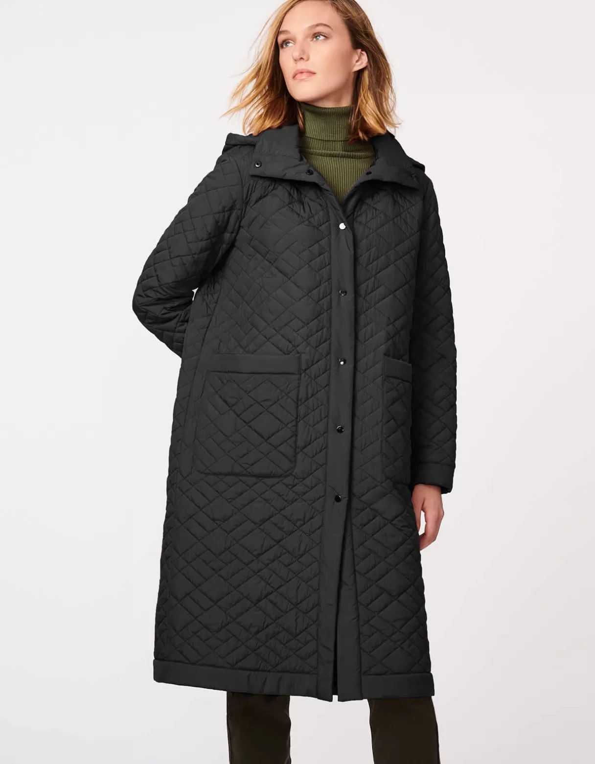 Women Bernardo Fashions Long Coats>Snappy Moves Long Quilted Puffer Coat