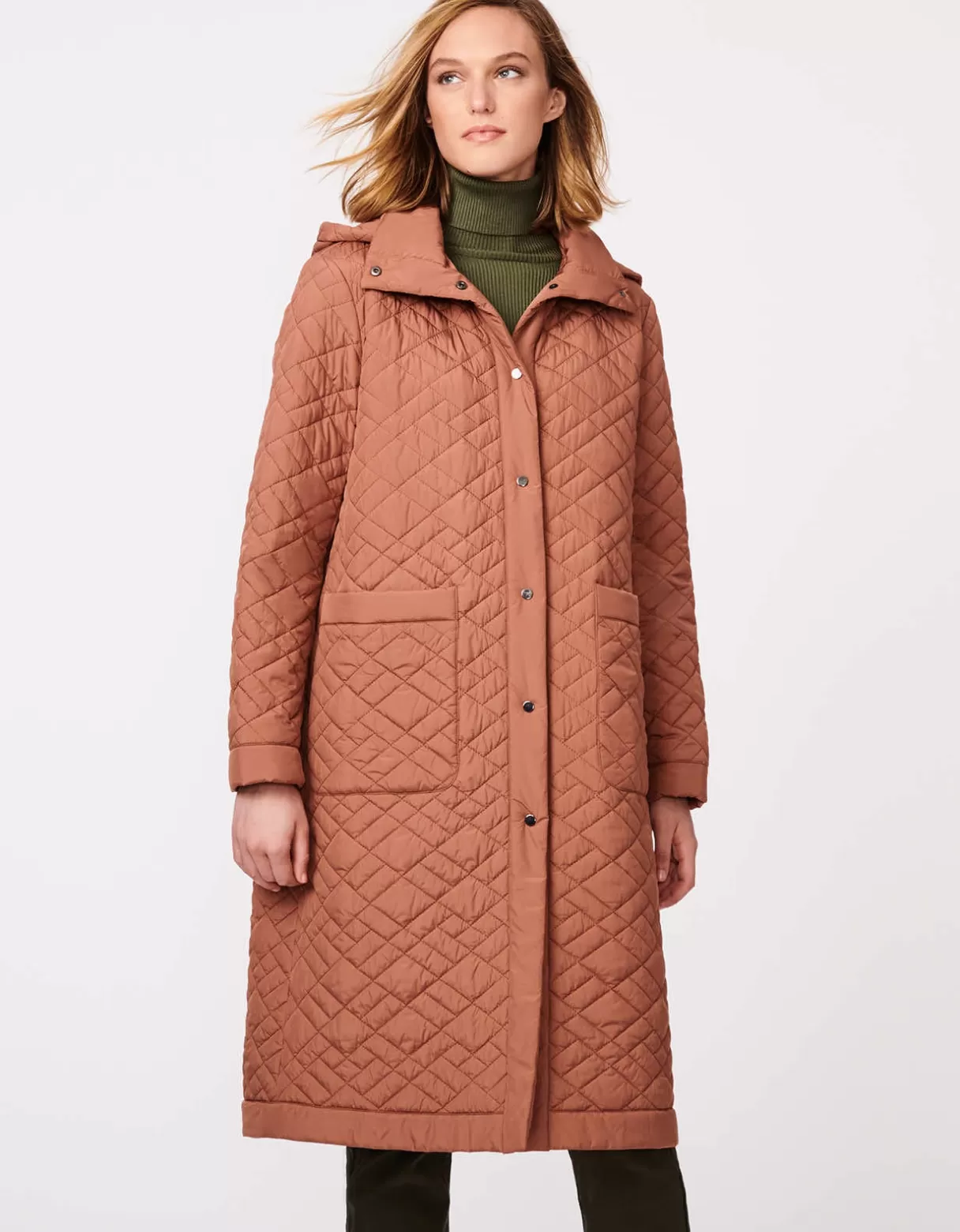 Women Bernardo Fashions Long Coats>Snappy Moves Long Quilted Puffer Coat