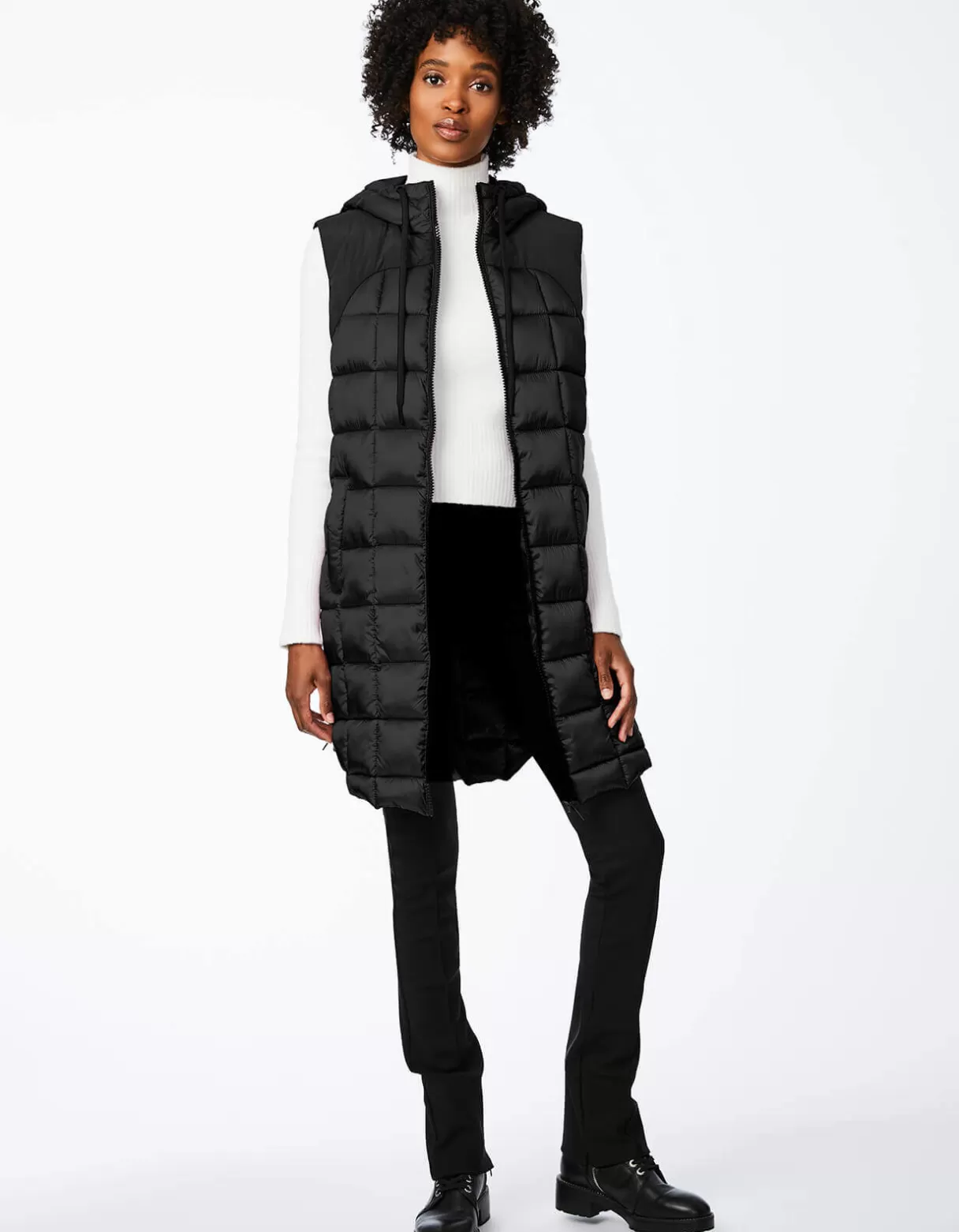 Women Bernardo Fashions Vests>Square Hooded Puffer Vest