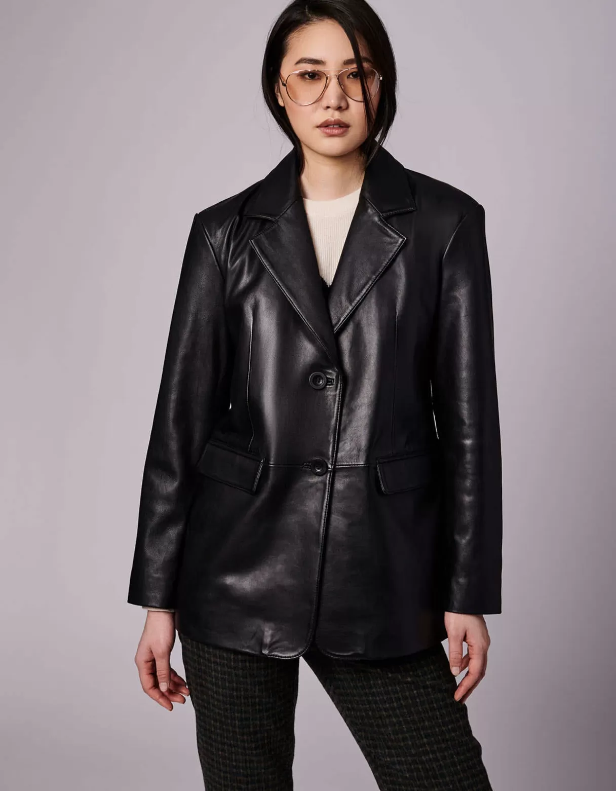 Women Bernardo Fashions Leather>Studio Genuine Leather Jacket