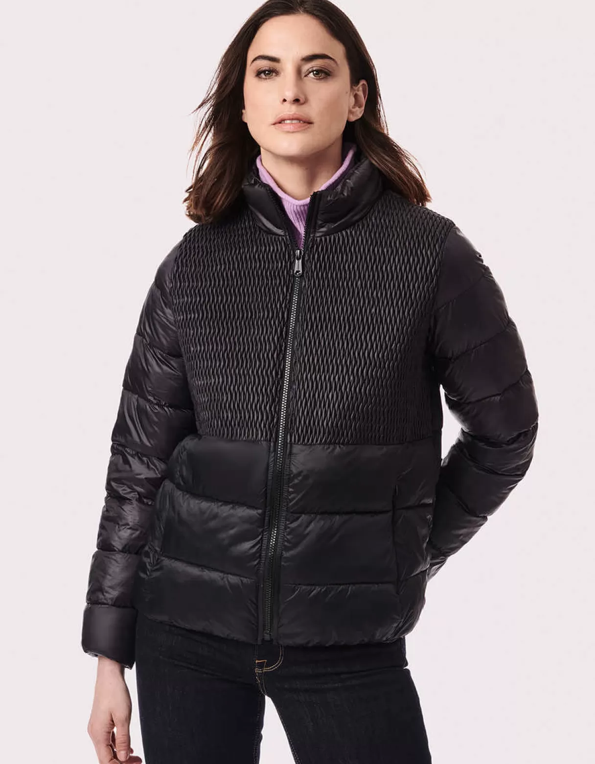 Women Bernardo Fashions Jackets>Touchable Texture Puffer Jacket