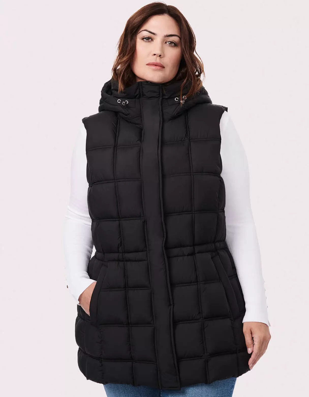 Women Bernardo Fashions Vests>Winter Resort Puffer Vest - Curve