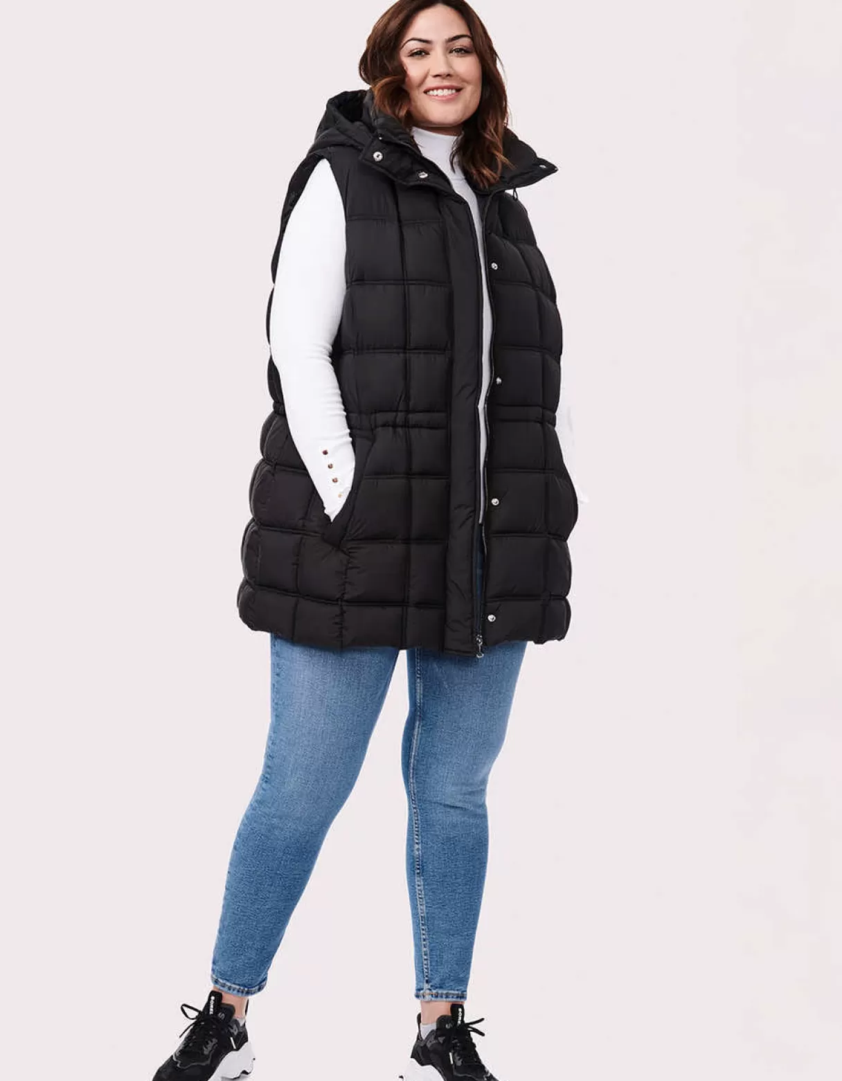 Women Bernardo Fashions Vests>Winter Resort Puffer Vest - Curve